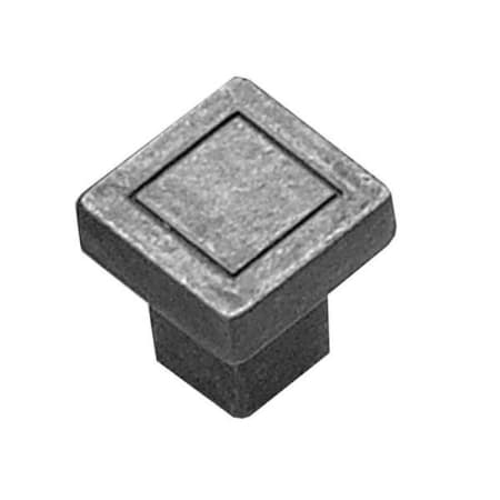 Richelieu Expression 3/4 Inch Square Cabinet Knob Antique Iron