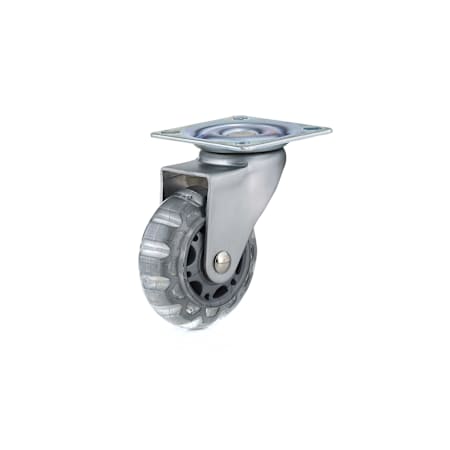 Richelieu 85 lb. Maximum Weight Capacity Swivel Mount Caster Grey / Clear