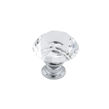 Richelieu 1-3/16 Inch Mushroom Cabinet Knob Chrome / Clear