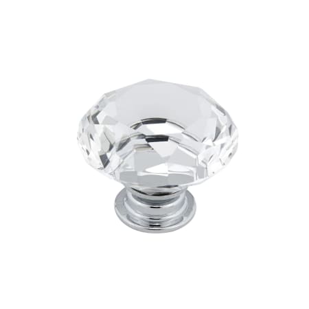 Richelieu 1-9/16 Inch Mushroom Cabinet Knob Chrome / Clear