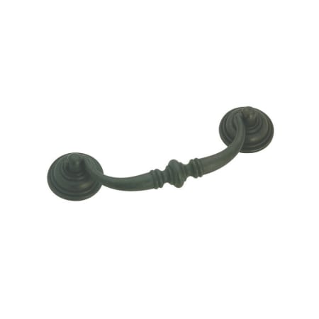 Richelieu 4-1/4 Inch Center to Center Drop Cabinet Pull from the Expression Collection Matte Black Iron