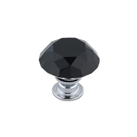 Richelieu 1-3/16 Inch Mushroom Cabinet Knob Chrome / Black