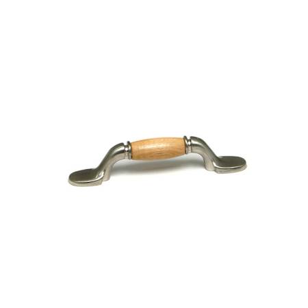 Richelieu 3 Inch Center to Center Handle Cabinet Pull from the Expression Collection Brushed Nickel and Maple