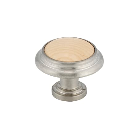 Richelieu 1-1/4 Inch Mushroom Cabinet Knob Brushed Nickel / Maple