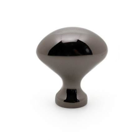 Richelieu 1-3/16 Inch Oval Cabinet Knob Black Nickel
