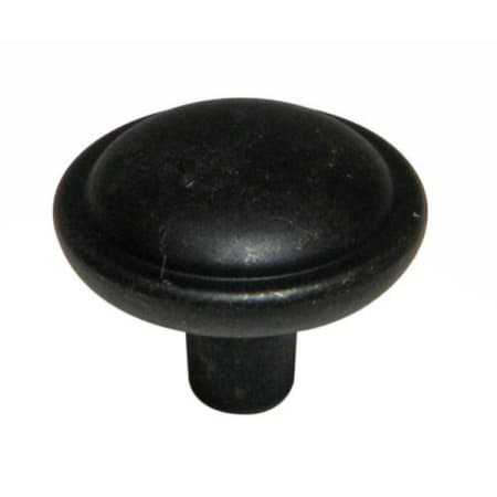 Richelieu 1-1/8 Inch Mushroom Cabinet Knob Matte Black Iron