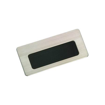 Richelieu 3-3/8 Inch Long Flush Cabinet Pull from the Expression Collection Brushed Chrome