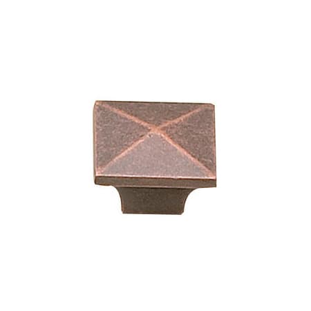 Richelieu 1-1/4 Inch Square Cabinet Knob Antique Copper