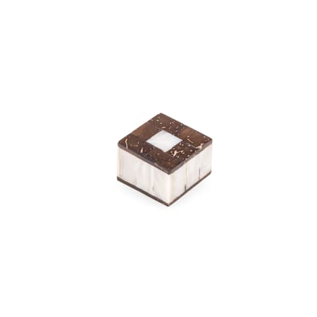 Richelieu 1-3/16 Inch Square Cabinet Knob Chocolate / Pearl