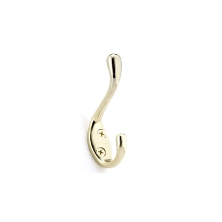 Richelieu 3-1/2 Inch Double Metal Coat Hook Brass