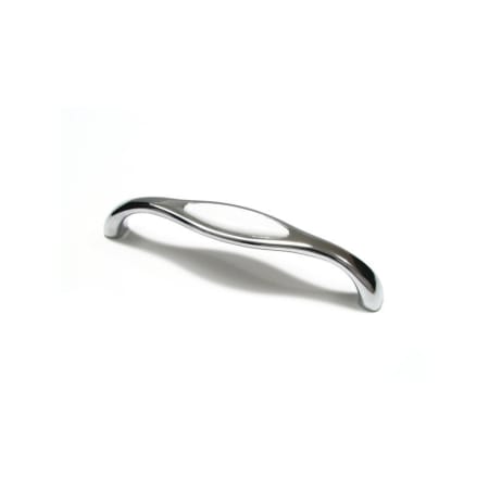 Richelieu 5 Inch Center to Center Handle Cabinet Pull from the Expression Collection Chrome and White