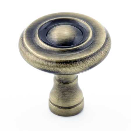 Richelieu Expression 1-1/4 Inch Mushroom Cabinet Knob Antique English