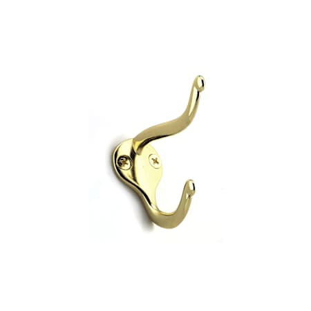 Richelieu 1-15/16 Inch Double Metal Coat Hook (Package of 4) Brass