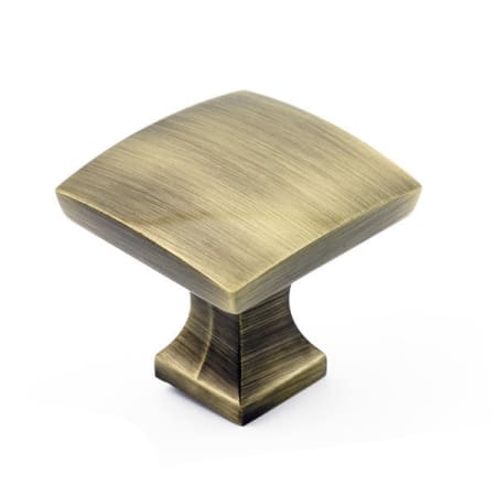 Richelieu Expression 1-5/16 Inch Square Cabinet Knob Antique English