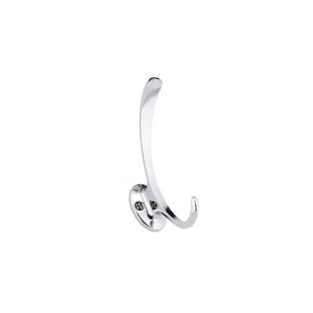 Richelieu 4-1/2 Inch Double Metal Coat Hook Chrome