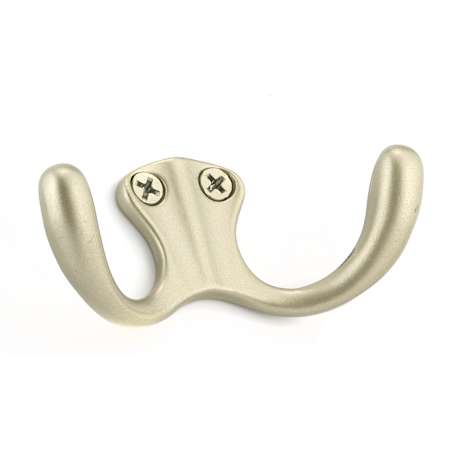 Richelieu 1-5/16 Inch Double Metal Coat Hook Matte Nickel