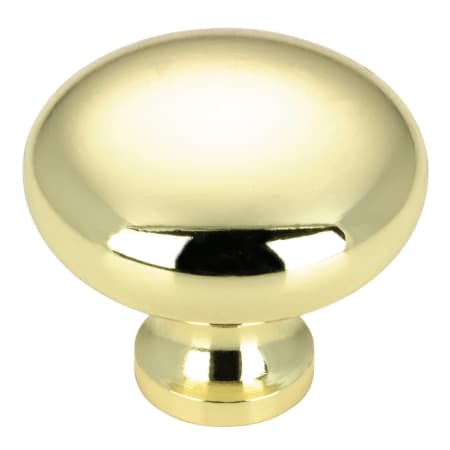 Richelieu 1-1/4 Inch Mushroom Cabinet Knob Brass