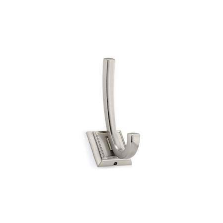 Richelieu 4-7/8 Inch Double Metal Coat Hook Brushed Nickel