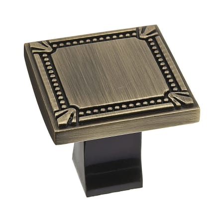 Richelieu 1-3/8 Inch Square Cabinet Knob Antique English