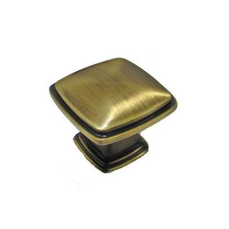 Richelieu 1-1/4 Inch Square Cabinet Knob Antique English