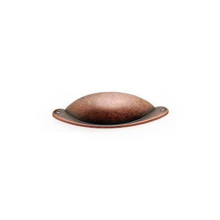 Richelieu 3 Inch Center to Center Cup Cabinet Pull Antique Copper