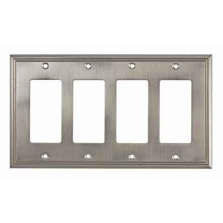 Richelieu Quadruple Contemporary Rocker Switch Plate from the Decora Collection Brushed Nickel