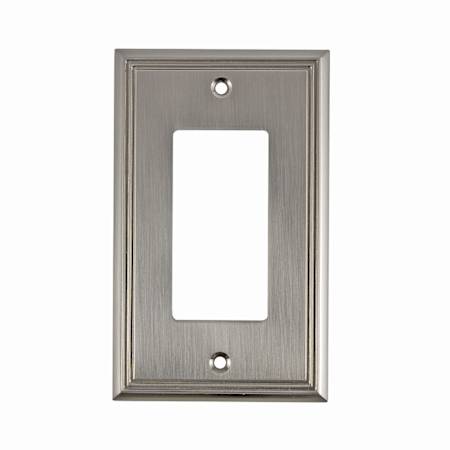 Richelieu Single Contemporary Rocker Switch Plate from the Decora Collection Brushed Nickel