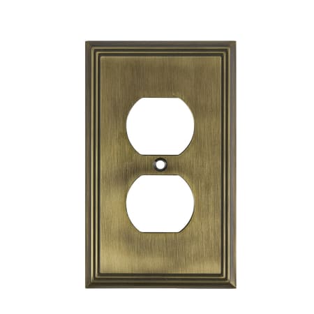 Richelieu Single Contemporary Duplex Outlet Switch Plate from the Decora Collection Antique English