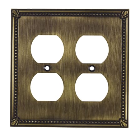 Richelieu Double Traditional Duplex Outlet Switch Plate from the Decora Collection Antique English