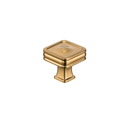 Richelieu 1-1/4 Inch Square Cabinet Knob Aurum Brushed Gold