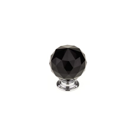 Richelieu 1-3/16 Inch Round Cabinet Knob Chrome / Black