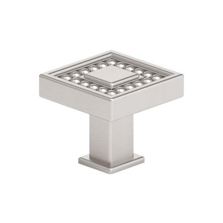 Richelieu 1-5/16 Inch Square Cabinet Knob Brushed Nickel