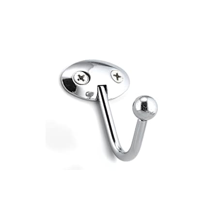 Richelieu 2-1/2 Inch Single Metal Coat Hook (Package of 2) Chrome