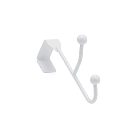 Richelieu 6-1/4 Inch Double Hook Over the Door Metal Coat Hook White