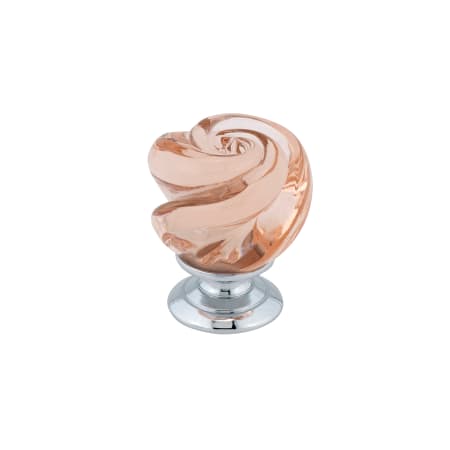 Richelieu 1-3/16 Inch Round Cabinet Knob Chrome / Pink