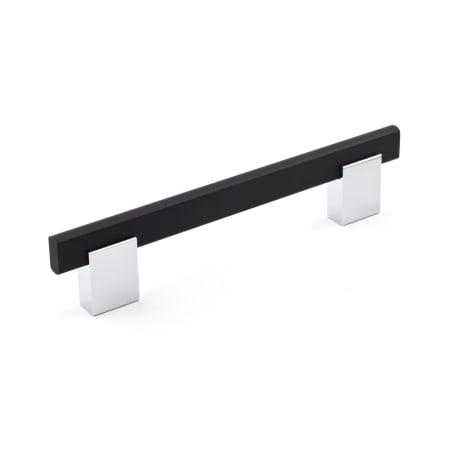 Richelieu 5-1/16 Inch Center to Center Bar Cabinet Pull Chrome / Matte Black