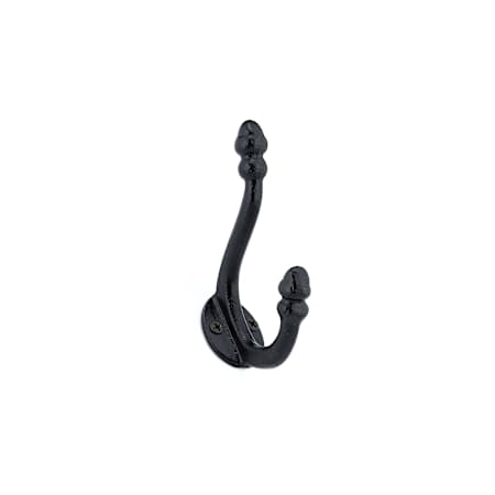 Richelieu 4-3/8 Inch Double Iron Coat Hook Matte Black