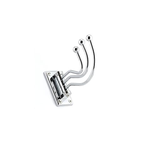 Richelieu 3-1/16 Inch Triple Swivel Coat Hook Chrome