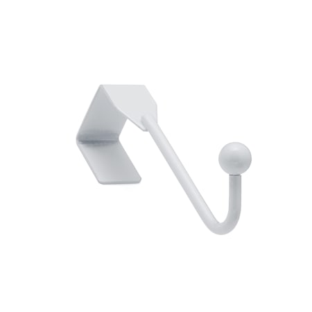 Richelieu 4-3/4 Inch Single Over the Door Metal Coat Hook White
