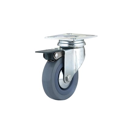 Richelieu 130 lb. Maximum Weight Capacity Commercial Grade Swivel Mount Caster with Brake Grey