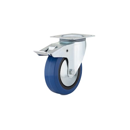Richelieu 185 lb. Maximum Weight Capacity Commercial Grade Swivel Mount Caster with Brake Blue