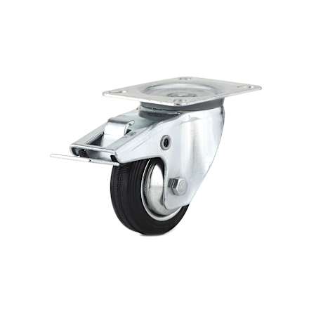 Richelieu 110 lb. Maximum Weight Capacity Commercial Grade Swivel Mount Caster with Brake Black