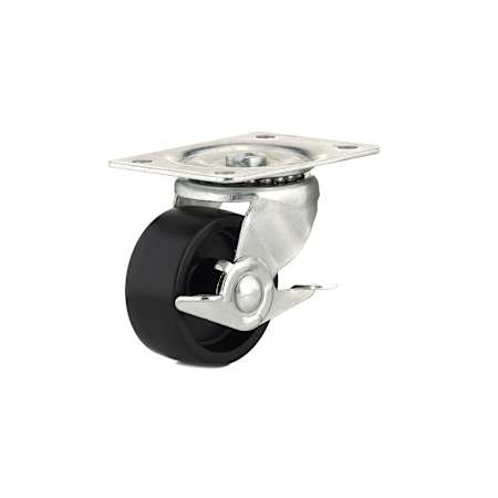 Richelieu 175 lb. Maximum Weight Capacity Commercial Grade Swivel Mount Caster with Brake Black