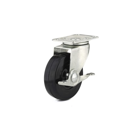 Richelieu 245 lb. Maximum Weight Capacity Commercial Grade Swivel Mount Caster with Brake Black