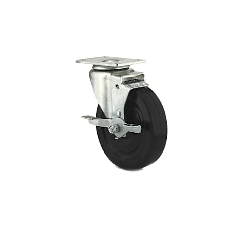 Richelieu 295 lb. Maximum Weight Capacity Commercial Grade Swivel Mount Caster with Brake Black