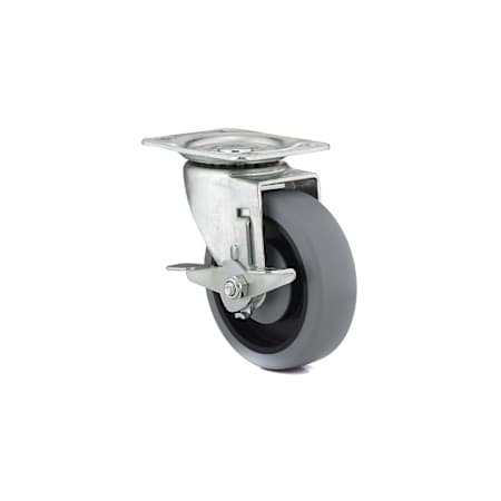Richelieu 245 lb. Maximum Weight Capacity Commercial Grade Swivel Mount Caster with Brake Grey