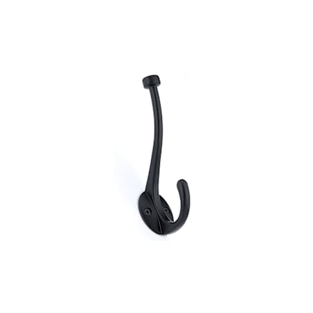 Richelieu 5-13/16 Inch Double Metal Coat Hook Matte Black