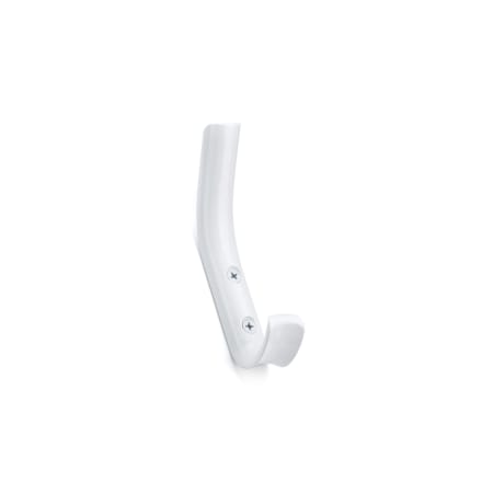 Richelieu 4-3/8 Inch Double Metal Coat Hook White