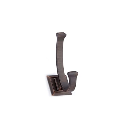 Richelieu 5-1/8 Inch Double Metal Coat Hook Brushed Oil-Rubbed Bronze