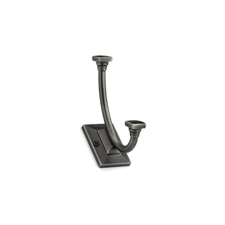 Richelieu 5-5/16 Inch Double Metal Coat Hook Antique Nickel